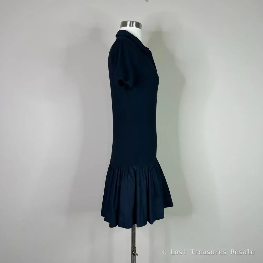 Free People | Free-est Classic Charm Black Drop Waist Ruffle Mini Dress Small